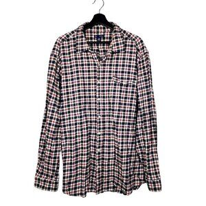 GAP Men's Soft Flannel Shirt Classic Fit Black Plaid Size XXL